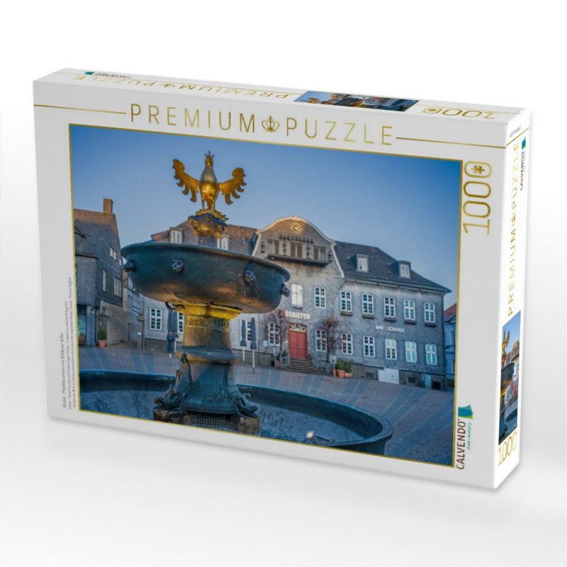 Goslar - Marktbrunnen und Goldener Adler