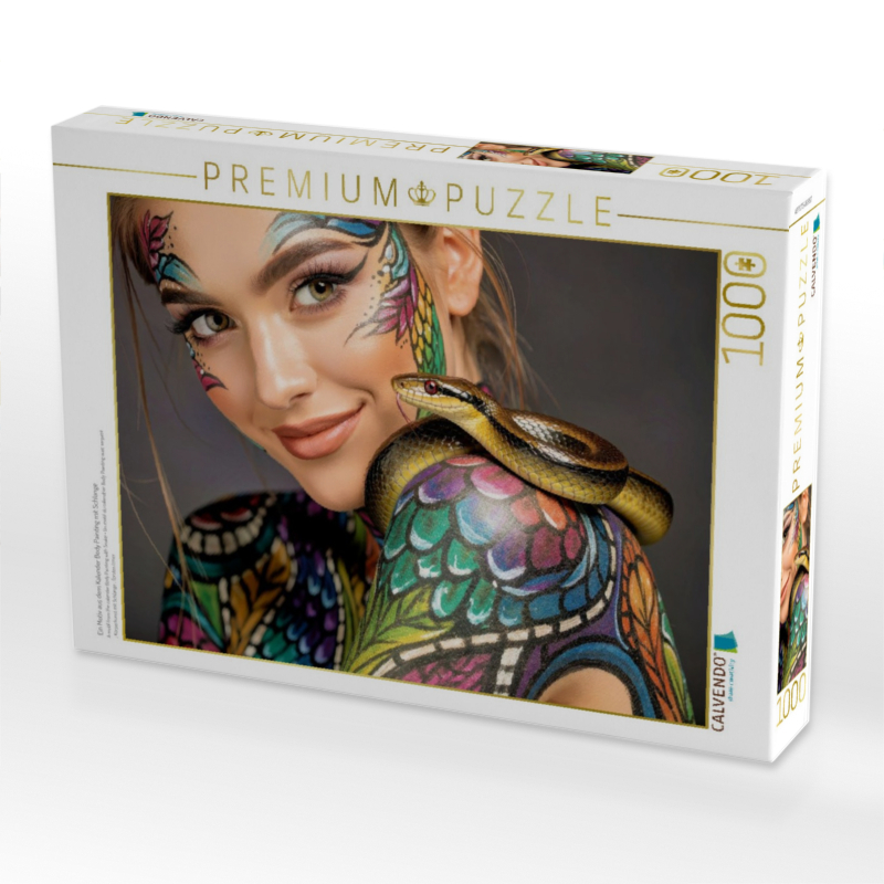 Ein Motiv aus dem Kalender Body Painting mit Schlange