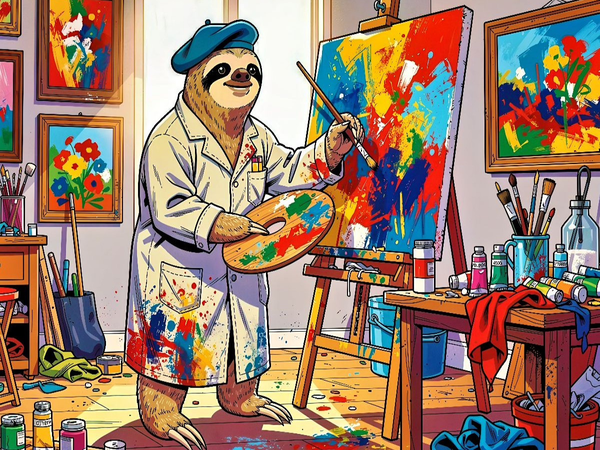 Ein Motiv aus dem Kalender Lustiges Faultier im Beruf - Comic