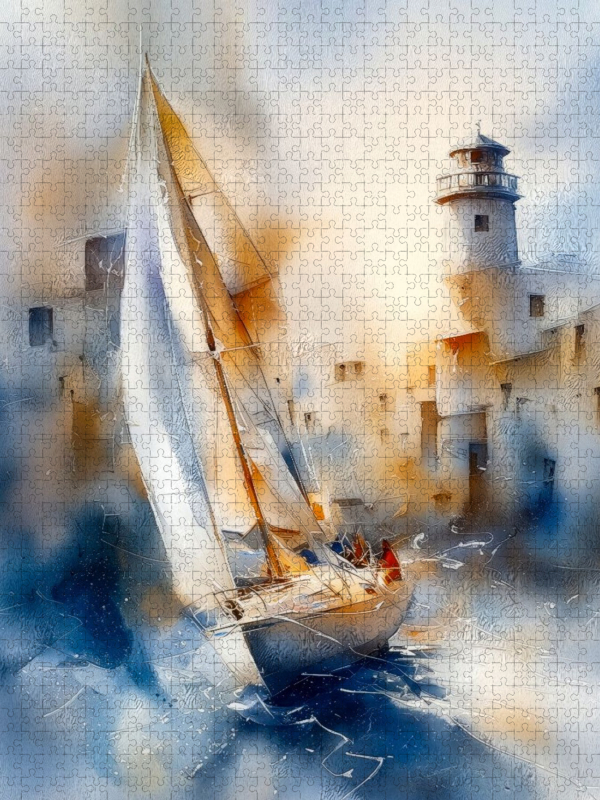 In der Nacht zeigt der Leuchtturm den Weg