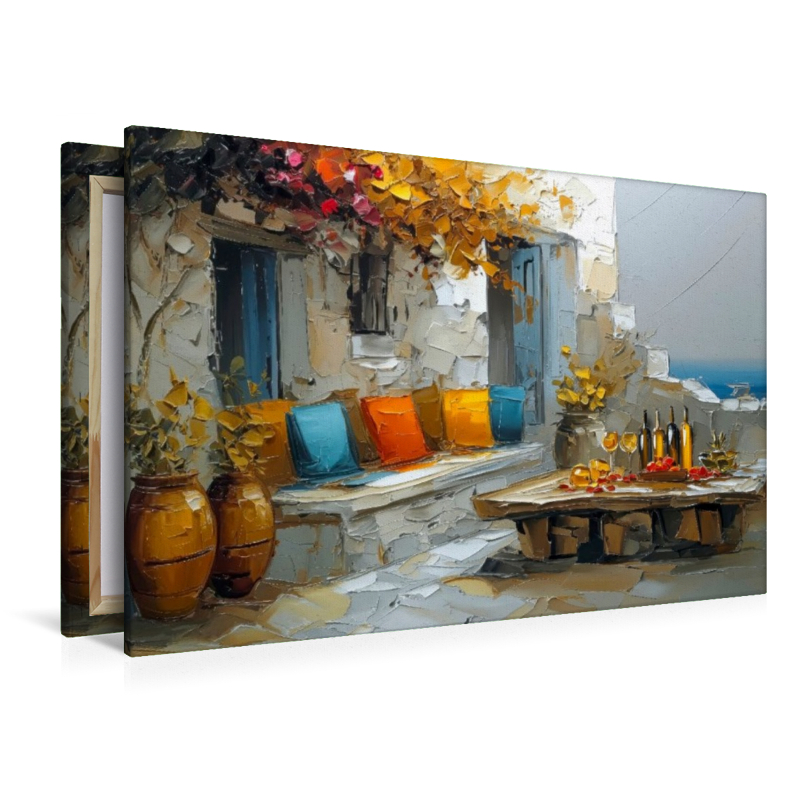 Mykonos - Abendstimmung auf einer Gartenterrasse