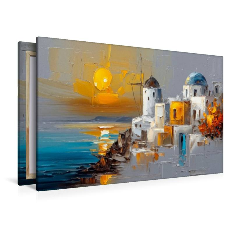 Santorini - Steilküste bei aufgehendem Vollmond