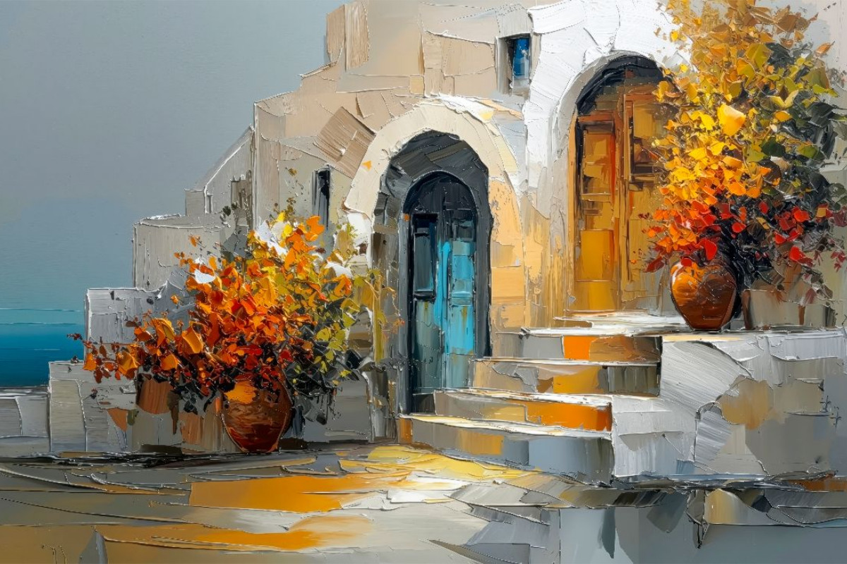 Kykladenarchitektur an der ägäischen Küste