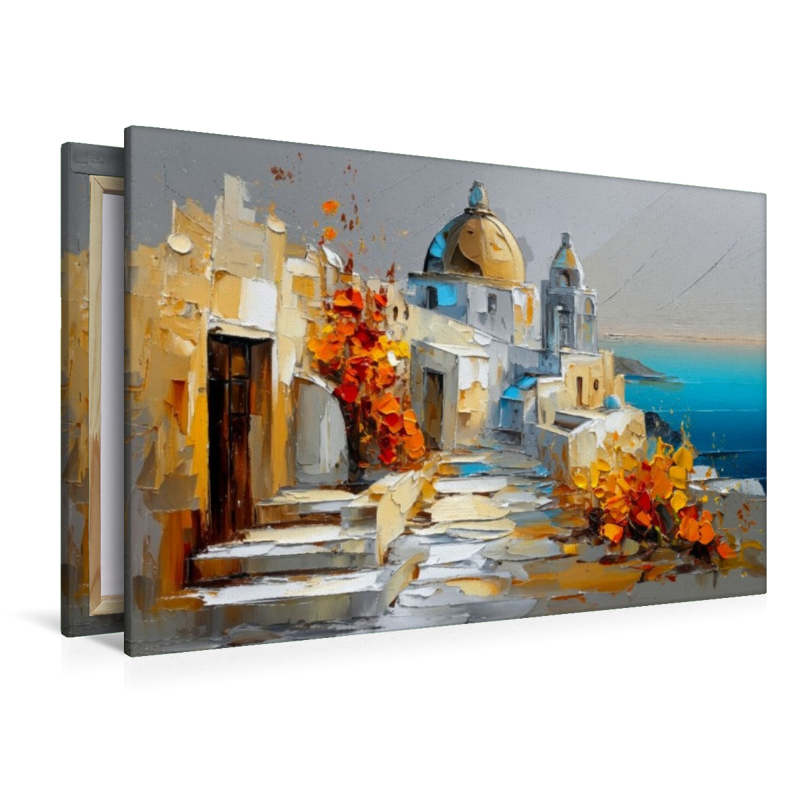 Santorini - Blick auf die weißen Kykladenhäuser