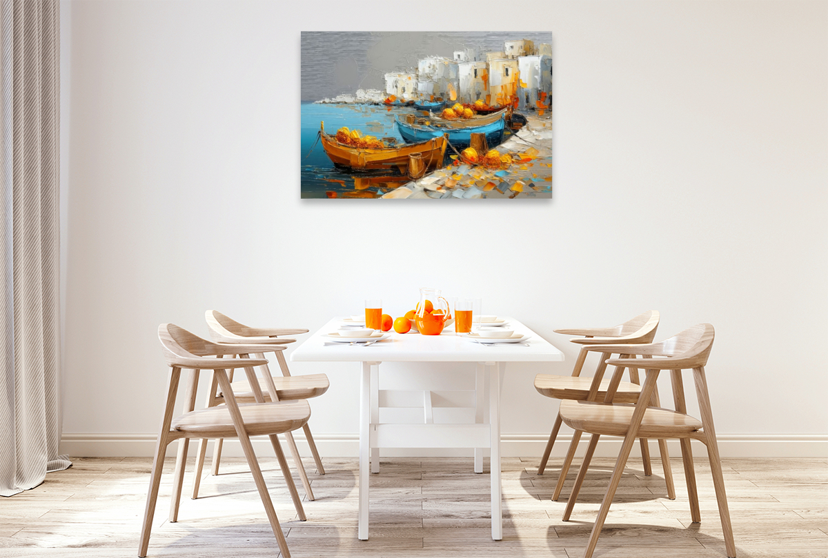 Ägäis - Fischerboote in einem kleinen Hafen