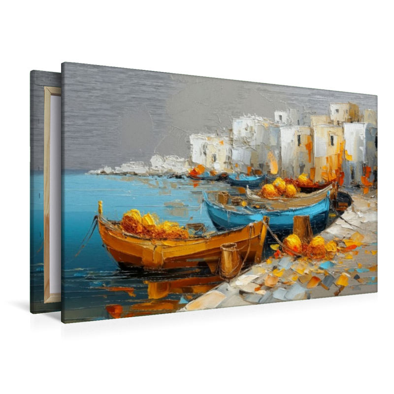 Ägäis - Fischerboote in einem kleinen Hafen