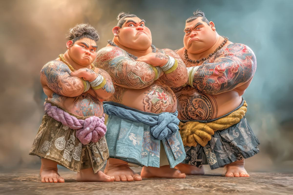 Sumoringer Karikaturen