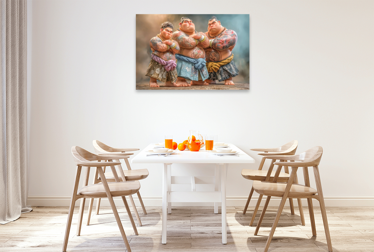 Sumoringer Karikaturen