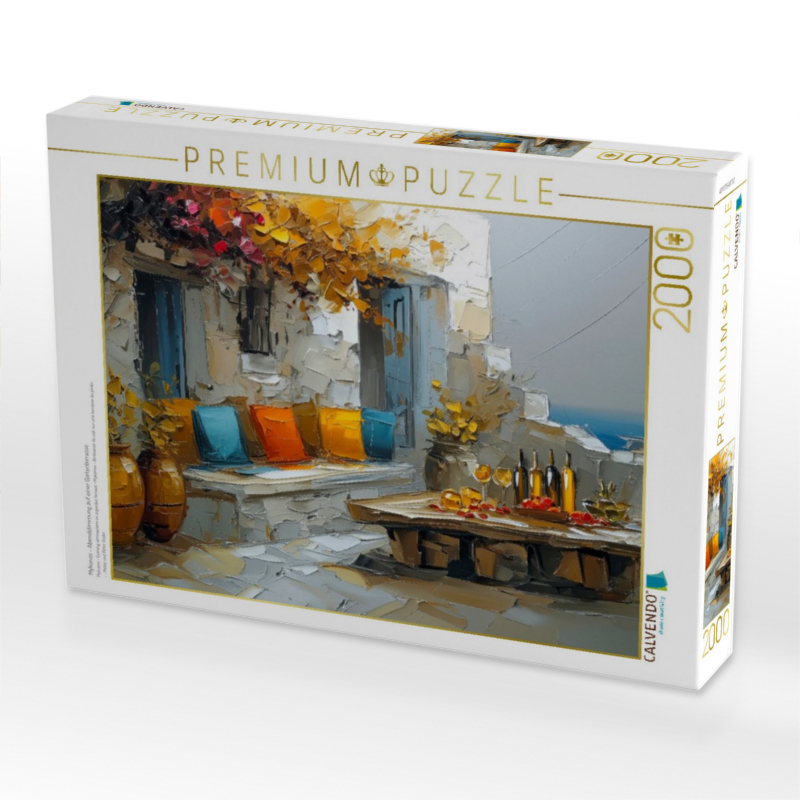 Mykonos - Abendstimmung auf einer Gartenterrasse