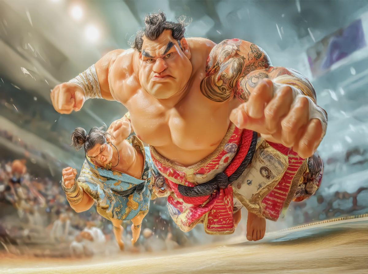 Sumoringer Karikaturen