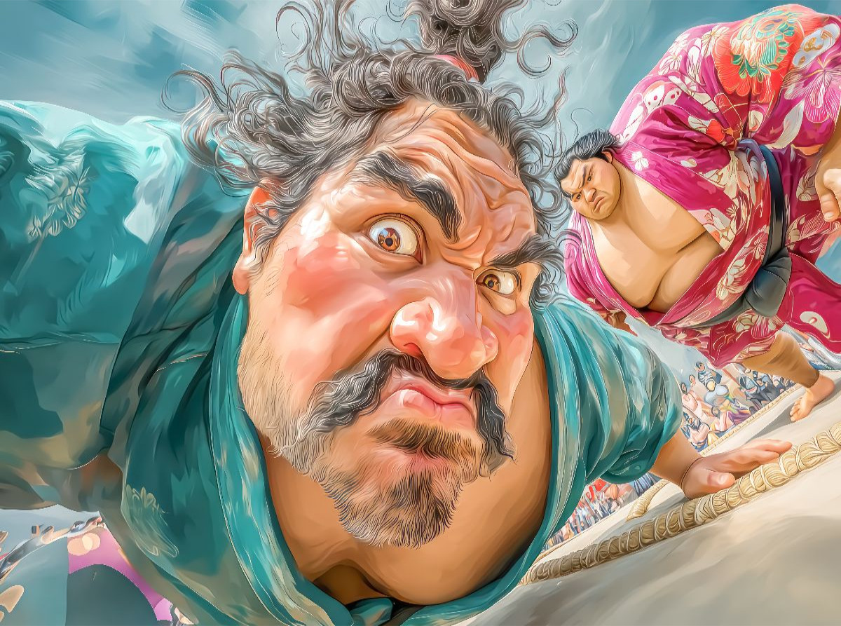 Sumoringer Karikaturen
