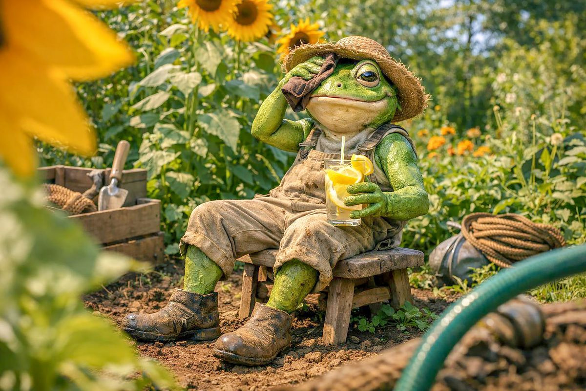 Abkühlung im Sommergarten