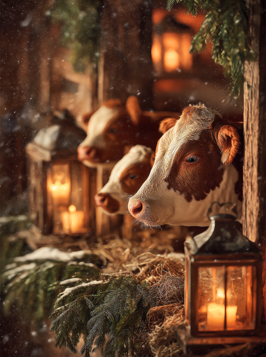 Sanftes Licht im Stall und Frieden kehrt ein