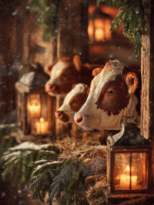 Sanftes Licht im Stall und Frieden kehrt ein