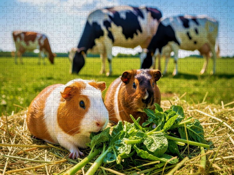 Fressen mit den Kühen.