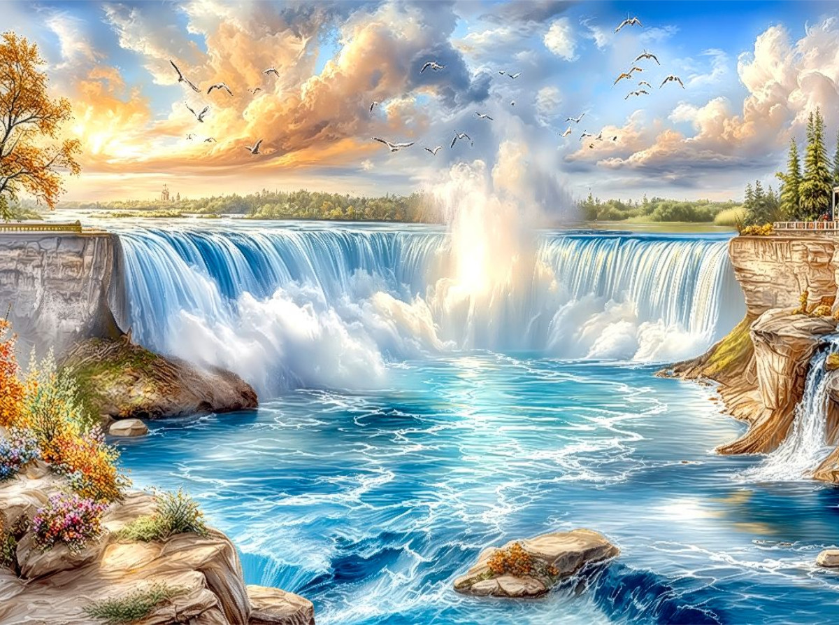 Die Niagarafälle in der Provinz Ontario