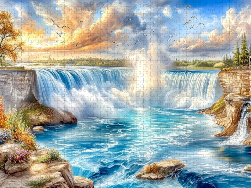 Die Niagarafälle in der Provinz Ontario