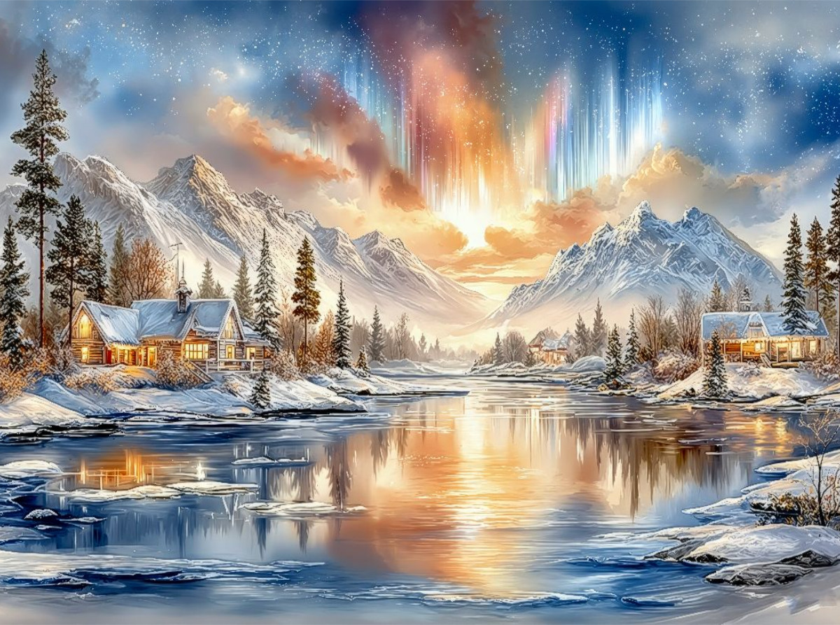 Polarlichter über der kanadischen Wildnis