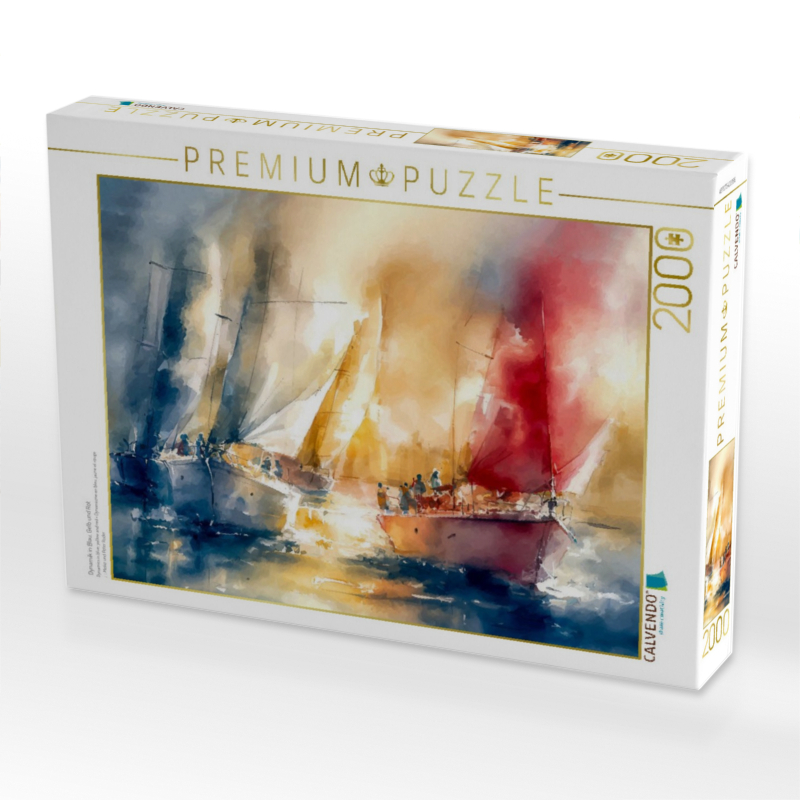 Dynamik in Blau, Gelb und Rot