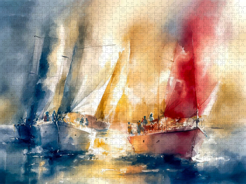 Dynamik in Blau, Gelb und Rot