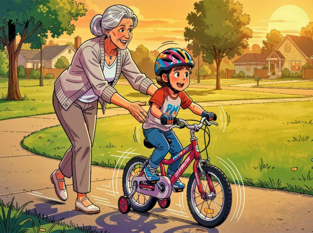 Ein Motiv aus dem Kalender Mein erstes Fahrrad Comic