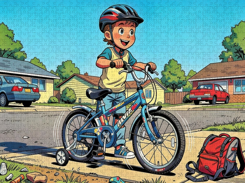 Ein Motiv aus dem Kalender Mein erstes Fahrrad Comic