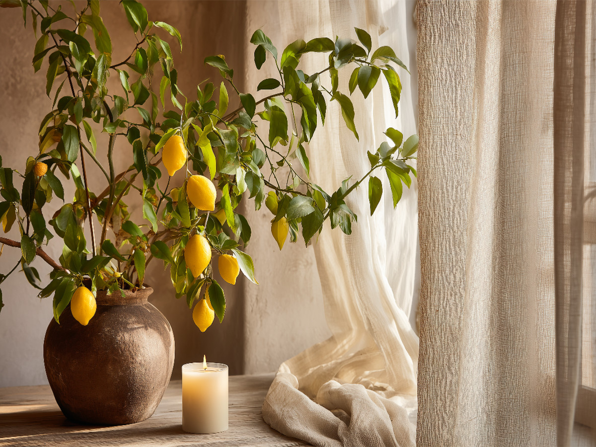 Kerzenschein trifft Zitronenduft