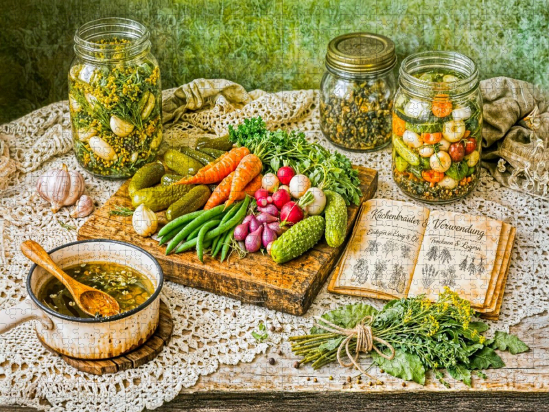 Hausgemüse im Einmachglas
