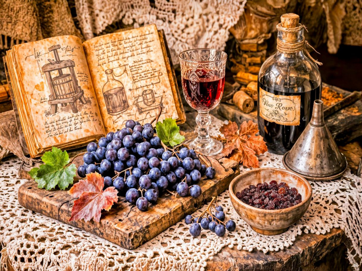 Handgekelterter Wein nach alter Tradition