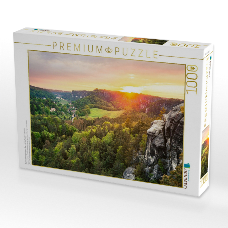 Sonnenuntergang am Gamrig, Sächsische Schweiz