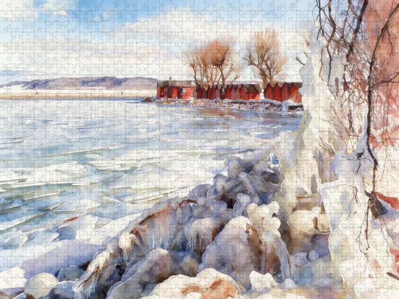 Winterlicher Vättern See