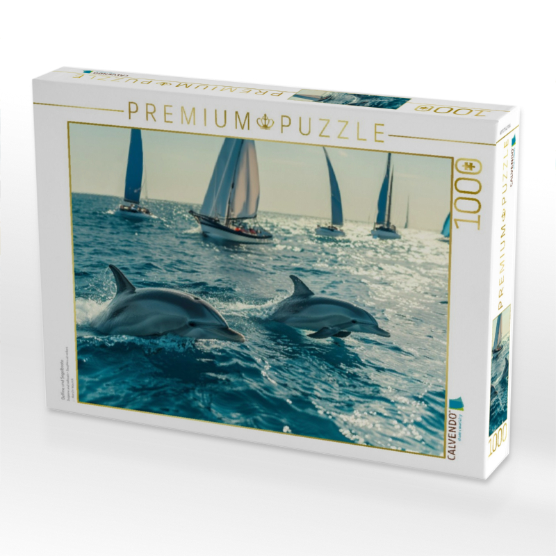 Delfine und Segelboote