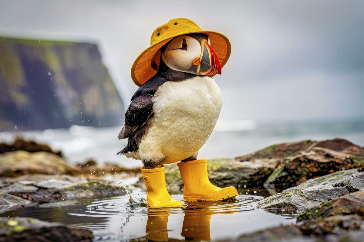 Ein Motiv aus dem Kalender Lustige Papageientaucher