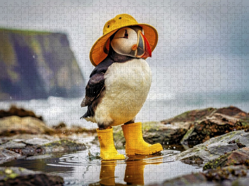 Ein Motiv aus dem Kalender Lustige Papageientaucher