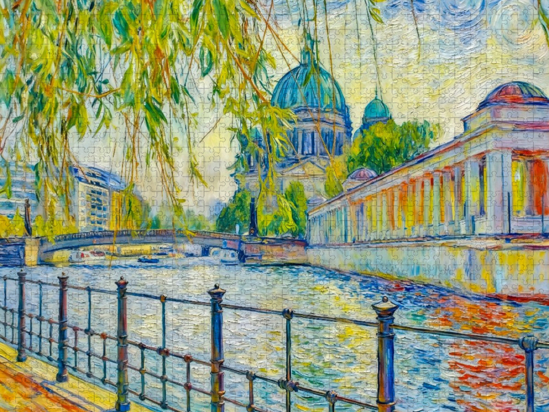 Spreeblick mit Kolonnaden – Berliner Impressionen