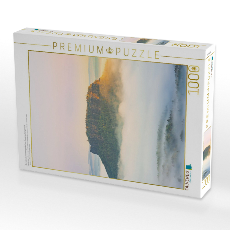 Der Lilienstein im Morgendlichem Sonnenaufgangsnebel