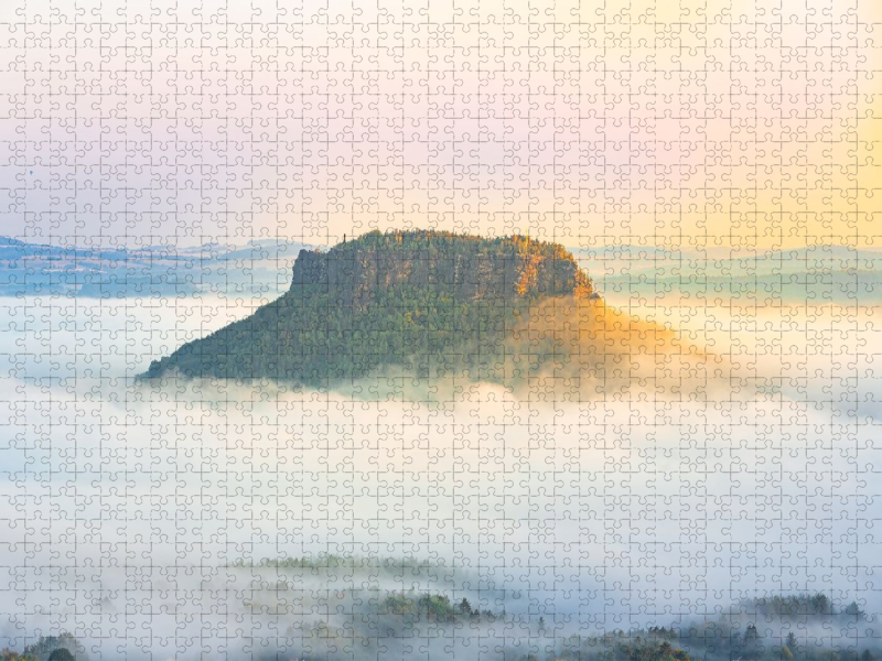 Aussicht auf den Lilienstein, Sächsische Schweiz