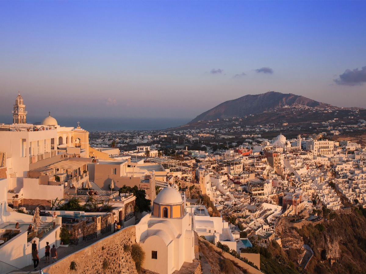 Blick auf Imerovigli, Santorini,Griechenland