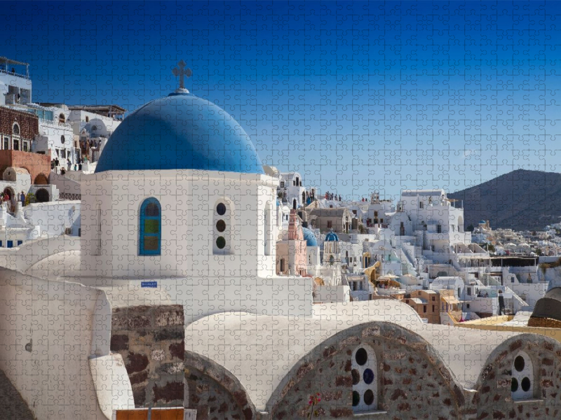 Der blaue Dom von Oia, Santorini