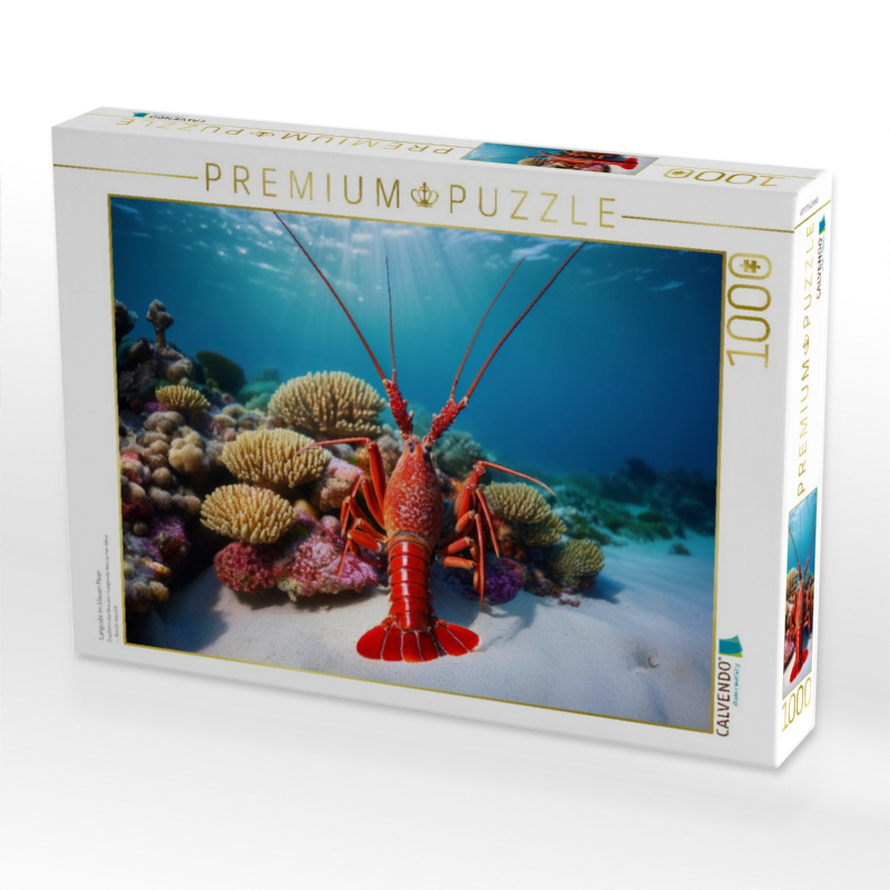 Languste im blauen Meer