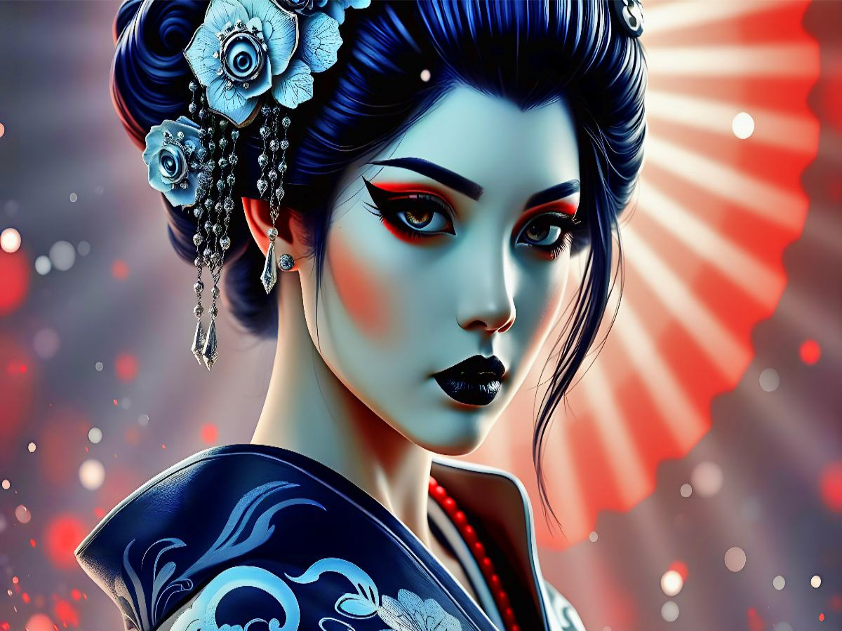 Ein Motiv aus dem Kalender Dunkle Eleganz der Geishas