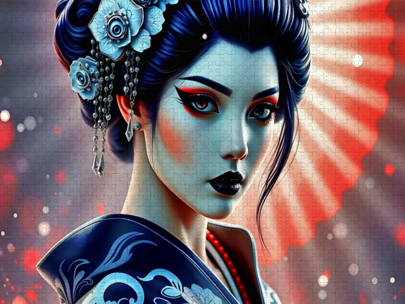 Ein Motiv aus dem Kalender Dunkle Eleganz der Geishas