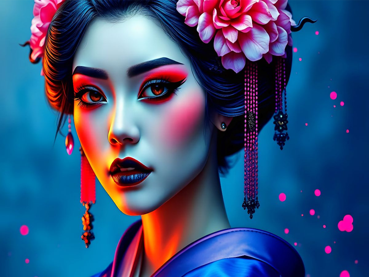 Ein Motiv aus dem Kalender Dunkle Eleganz der Geishas