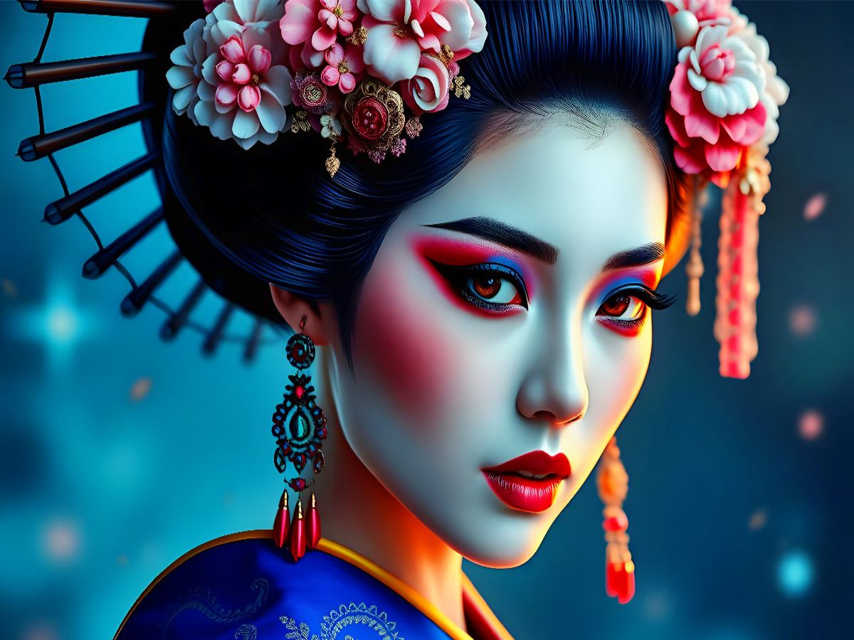 Ein Motiv aus dem Kalender Dunkle Eleganz der Geishas