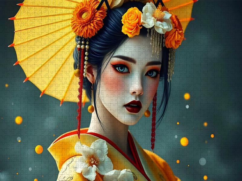 Ein Motiv aus dem Kalender Dunkle Eleganz der Geishas