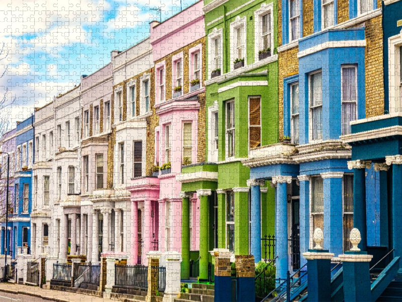 Typische Häuser Notting Hill London