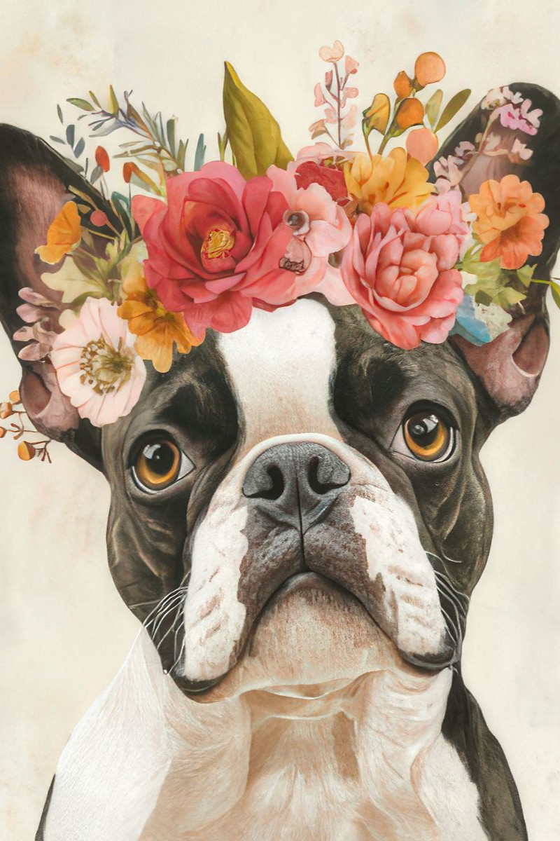 Florale Bulldogge