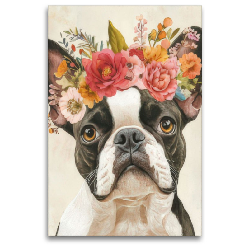 Florale Bulldogge