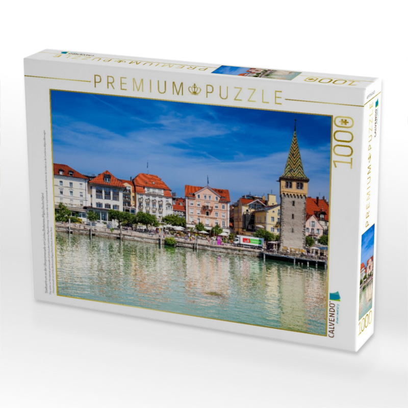 Stadtzentrum an der Uferpromenade von Lindau,Bodensee,Allgäu,Deutschland