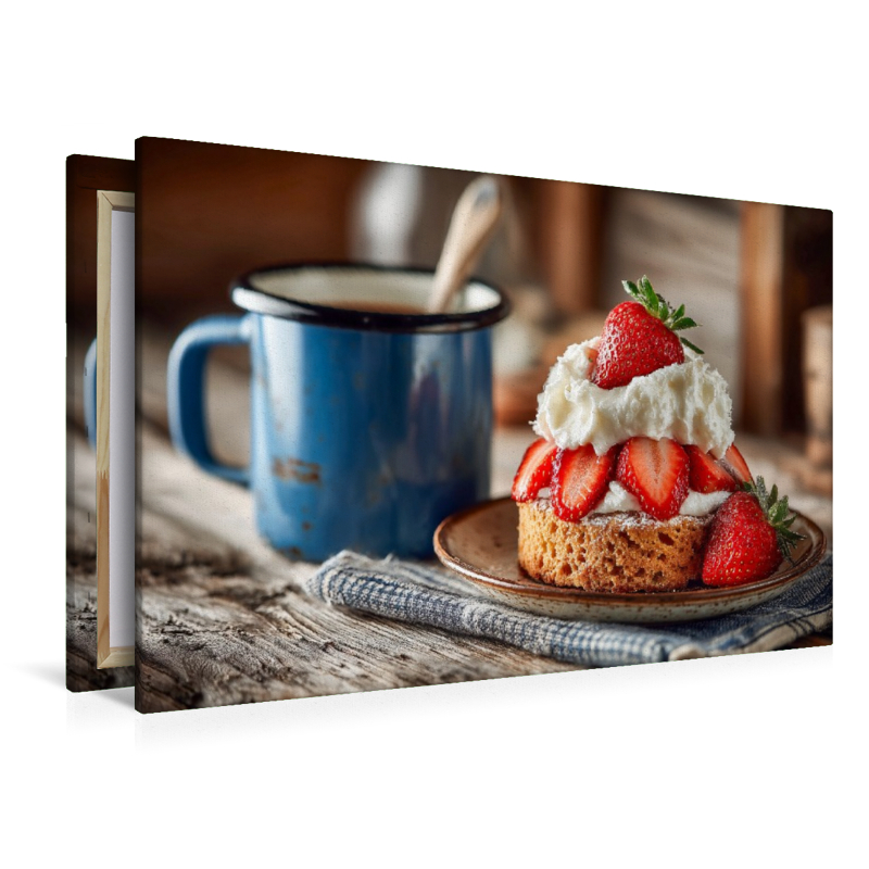 Frisches Erdbeertörtchen mit Sahnehaube und sommerlichem Genussmoment